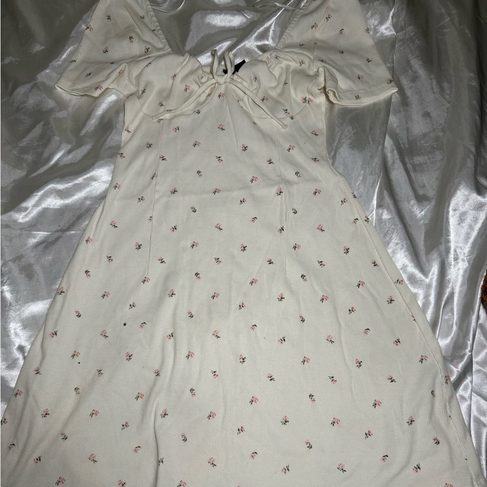 rose pattern h&m dress